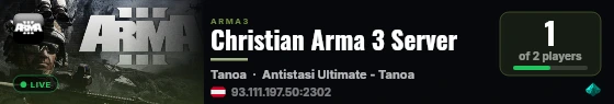 Christian Arma 3 Server live status badge