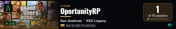 OportunityRP live status badge