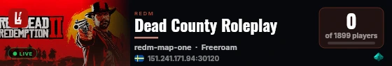 Dead County Roleplay live status badge