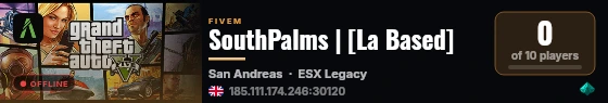 SouthPalms | [La Based] live status badge