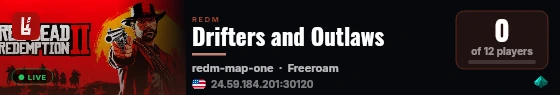 Drifters and Outlaws live status badge