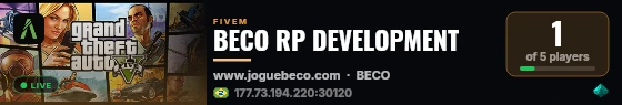 BECO RP DEVELOPMENT live status badge