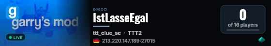 IstLasseEgal live status badge