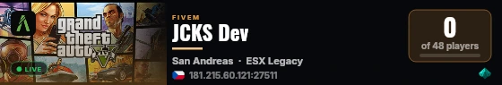 JCKS Dev live status badge
