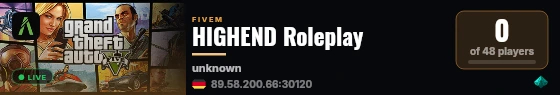 HIGHEND Roleplay live status badge