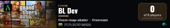 BL Dev live status badge