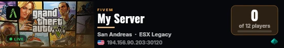 My Server live status badge
