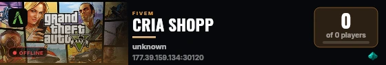 CRIA SHOPP live status badge