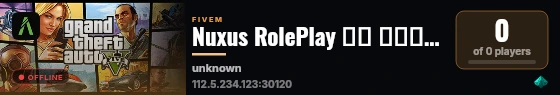 Nuxus RolePlay 新服 免白名单 团队招募 新人友好 任务奖励机制 live status badge
