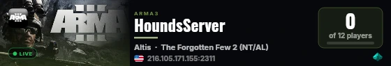 HoundsServer live status badge
