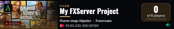 My FXServer Project live status badge