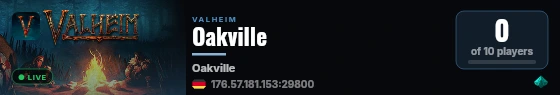 Oakville live status badge