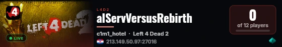 alServVersusRebirth live status badge