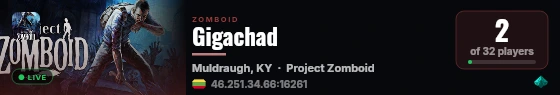 Gigachad live status badge