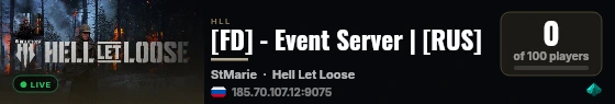 [FD] - Event Server | [RUS] live status badge