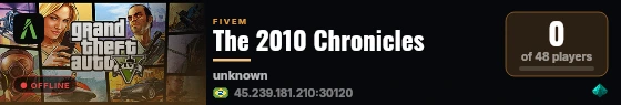 The 2010 Chronicles live status badge