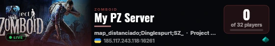My PZ Server live status badge