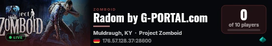 Radom by G-PORTAL.com live status badge