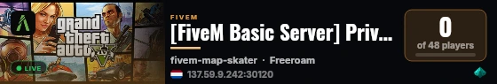 [FiveM Basic Server] Priv server live status badge