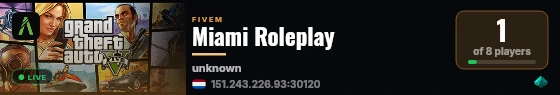 Miami Roleplay live status badge