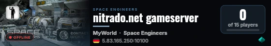 nitrado.net gameserver live status badge