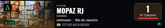 MOPAZ RJ live status badge