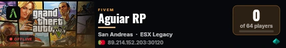 Aguiar RP live status badge