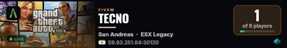 TECNO live status badge