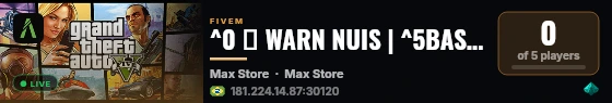 ^0 🔨 WARN NUIS | ^5BASE CORE live status badge