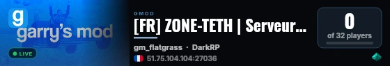 [FR] ZONE-TETH | Serveur Formation | .gg/kS4H3HBR74 live status badge