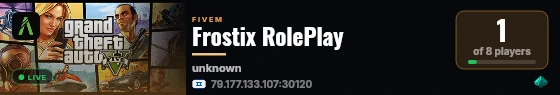 Frostix RolePlay live status badge