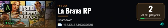 La Brava RP live status badge