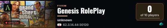 Genesis RolePlay live status badge