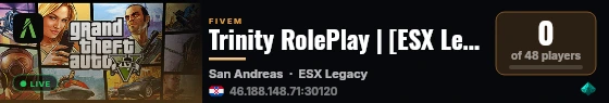 Trinity RolePlay | [ESX Legacy] live status badge