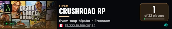 CRUSHROAD RP live status badge