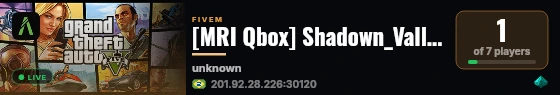 [MRI Qbox] Shadown_Valley live status badge