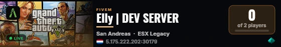 Elly | DEV SERVER live status badge