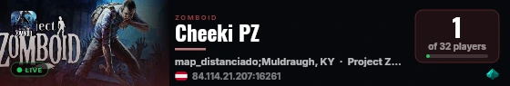 Cheeki PZ live status badge