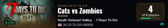 Cats vs Zombies live status badge