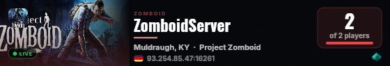 ZomboidServer live status badge