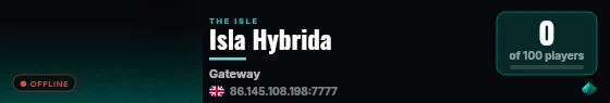 Isla Hybrida live status badge