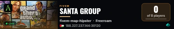 SANTA GROUP live status badge