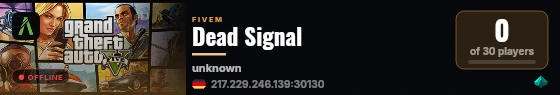 Dead Signal live status badge