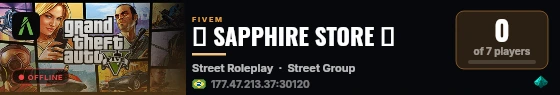 ❀ SAPPHIRE STORE ❀ live status badge