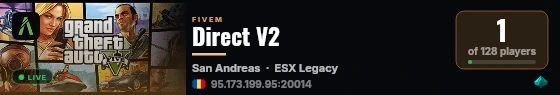 Direct V2 live status badge
