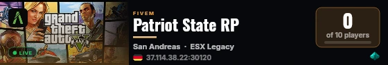 Patriot State RP live status badge