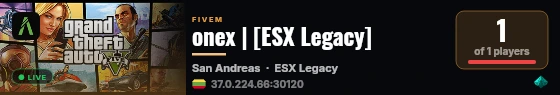 onex | [ESX Legacy] live status badge