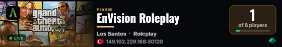 EnVision Roleplay live status badge