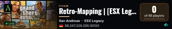 Retro-Mapping | [ESX Legacy] live status badge