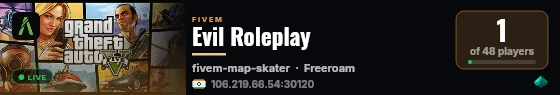 Evil Roleplay live status badge